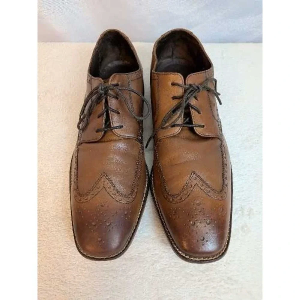 Florsheim 14137 Wingtip Oxford Shoes Mens Sz 12D‎ Leather Brown Dress